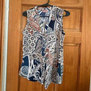 Amana Western Off-Shoulder Button-Up Blouse | Size Small